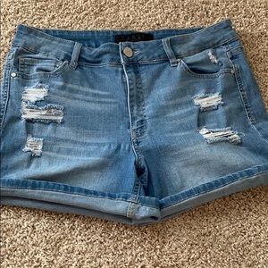 Distressed Jean Shorts